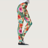 Leggings Modèle floral tropical vibre (Droite)
