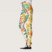 Leggings Modèle floral tropical vibre (Gauche)