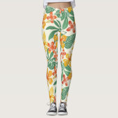 Leggings Modèle floral tropical vibre (Devant)