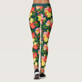 Leggings Modèle floral tropical vibre (Dos)