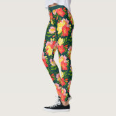 Leggings Modèle floral tropical vibre (Gauche)