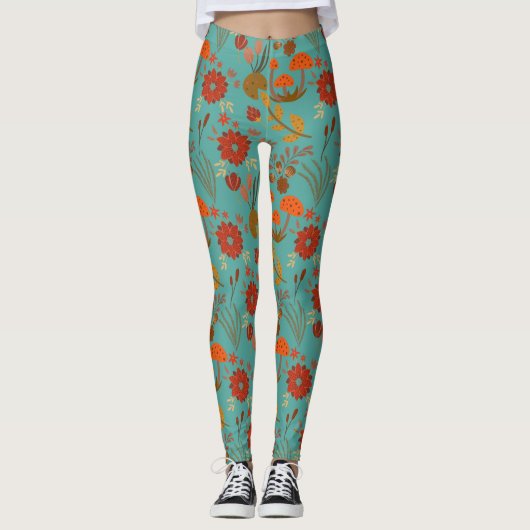 Leggings Modèle floral unique (Devant)