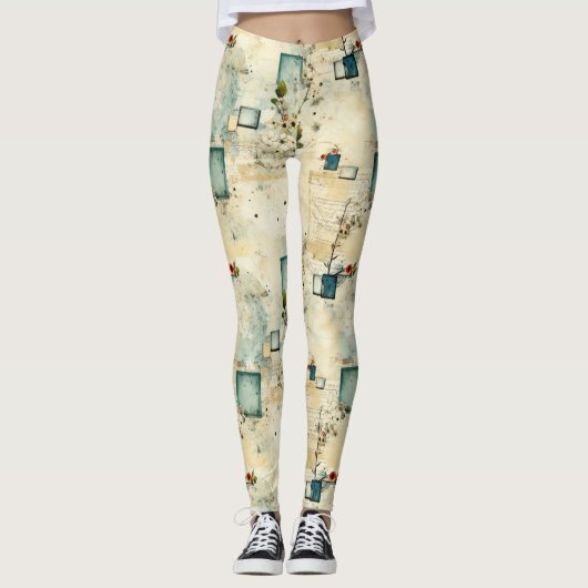 Leggings Modèle floral vintage (5) (Devant)