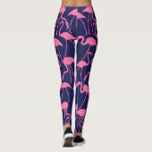 Leggings Modèle marine et flamant rose (Dos)
