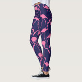 Leggings Modèle marine et flamant rose (Gauche)