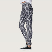 Leggings Modèle moderne Abstrait de zèbre noir et blanc (Gauche)