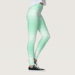 Leggings Modèle moderne branché à la pointe Green Stripes<br><div class="desc">Des Grandes Blancs Vertes De Mint Modèle Des Légendes Modernes De Femmes À La Tendance.</div>