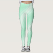 Leggings Modèle moderne tendance Mint Green Grandes Blancs (Devant)