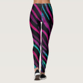 Leggings Modèle Neon Noir Zebra (Dos)