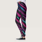 Leggings Modèle Neon Noir Zebra (Gauche)