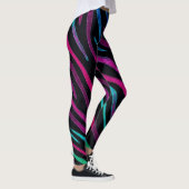 Leggings Modèle Neon Noir Zebra (Droite)