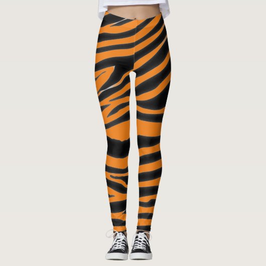LEGGINGS MODÈLE NOIR ZEBRA (Devant)