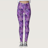 Leggings Modèle pourpre Paisley Damask (Devant)