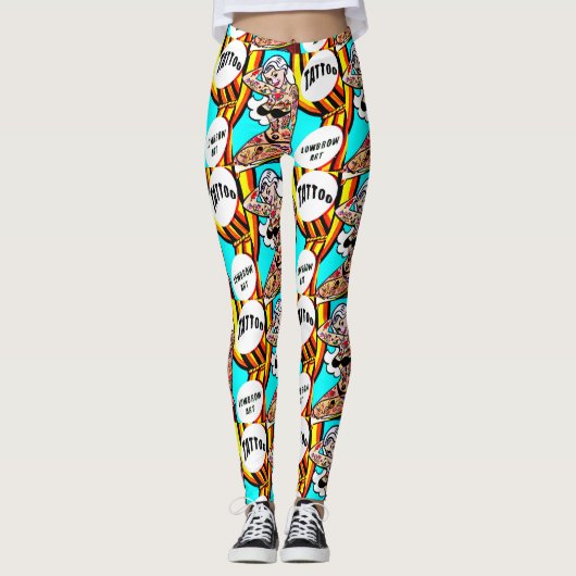 Leggings modèle tatoué de bikini (Devant)