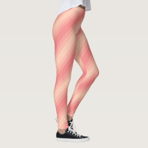 Leggings Modèle tendance Elégant Pastel Tons Peach Stripes