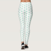 Leggings Modèle tendance moderne élégant Mint vert blanc (Dos)