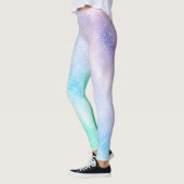 Leggings Modèle vitreux ombre Blue Purple Glitter (Gauche)