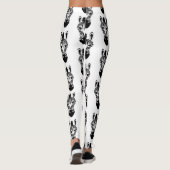 Leggings Modèle zèbre noir et blanc mignon (Dos)