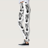 Leggings Modèle zèbre noir et blanc mignon (Gauche)