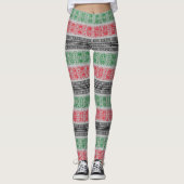 Leggings Modèles de drapeau de Kwanzaa (Devant)