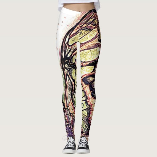 Leggings Modèles d'insectes : Belles papillons 09-03 (Devant)