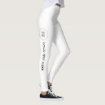 Leggings Modèles modernes Ajouter votre nom Texte<br><div class="desc">Ajoutez Votre Nom De Texte Logo Moderne Élégant Modèle Leggings Blancs.</div>