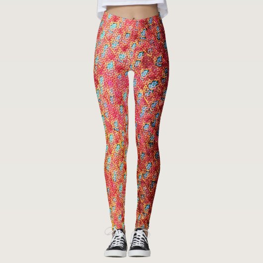 Leggings Modern abstract geometric digital pattern 1274 (Devant)