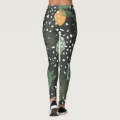 Leggings Modern Abstract Terrazzo & Botanical Collage (Dos)