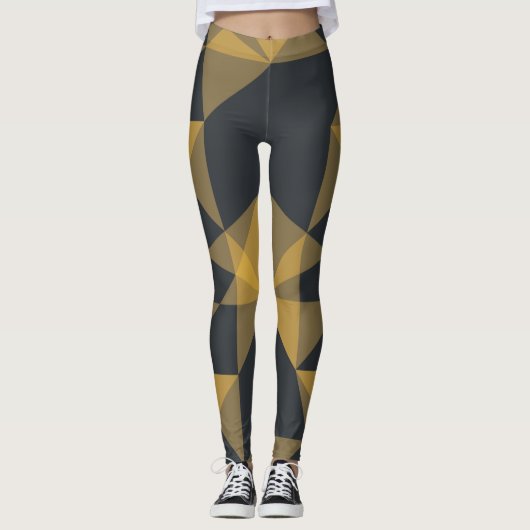 Leggings Modern, abstract, urban geometric triangle pattern (Devant)