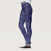 Leggings Modern, chic design in dark blue, glitter effect (Gauche)