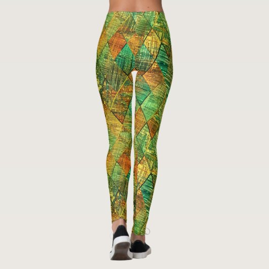 Leggings Modern Decorative Geometric Stained Glass (Dos)