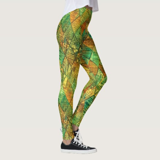 Leggings Modern Decorative Geometric Stained Glass (Droite)