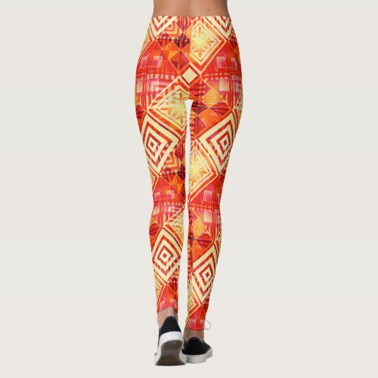 Leggings Modern Geometric Abstract Pattern  (Dos)