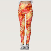 Leggings Modern Geometric Abstract Pattern  (Devant)