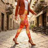 Leggings Modern Geometric Abstract Pattern 