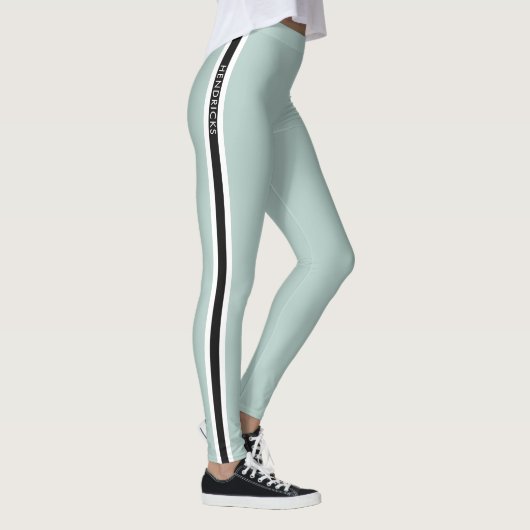 Leggings Modern Minimalist Duck Egg Green Stylish Athletic (Droite)