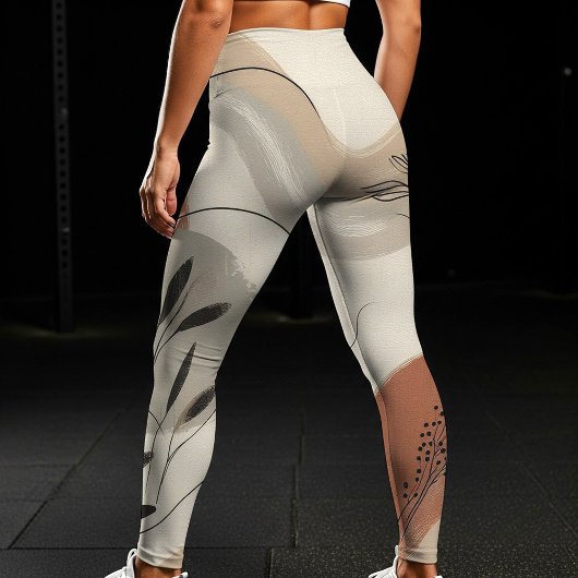 Leggings Modern Minimalist Organic Abstract Shapes Pattern