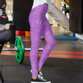 Leggings Modern Purple Glitter Sparkles Pattern Sport Gift