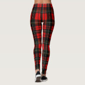 Leggings Modern Wallace Red Scottish Tartan Plaid Pattern (Dos)
