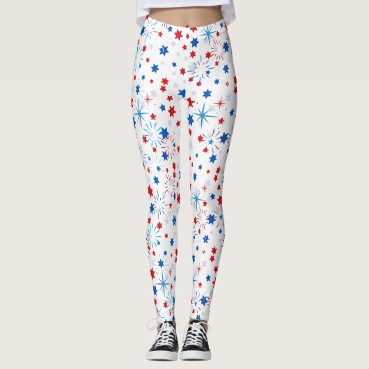 Leggings Moderne 4 juillet Motif 02 N BG (Devant)