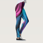 Leggings Moderne Abstrait-bleu et rose- (Droite)