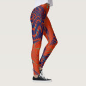 Leggings Moderne abstrait bleu orange (Droite)