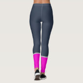 Leggings MODERNE abstrait dessin-rose-profond -bleu-bleu (Dos)