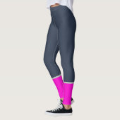 Leggings MODERNE abstrait dessin-rose-profond -bleu-bleu (Gauche)