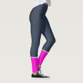 Leggings MODERNE abstrait dessin-rose-profond -bleu-bleu (Droite)