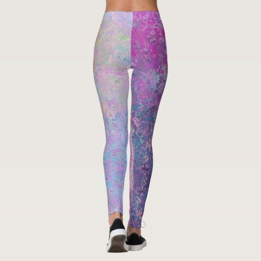 Leggings Moderne Abstrait Grunge Pastels (Dos)