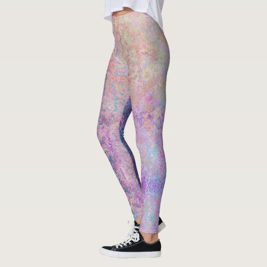 Leggings Moderne Abstrait Grunge Pastels (Gauche)