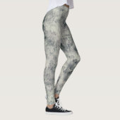 Leggings Moderne Abstrait Texturé Gris Lavande Sauge Vert (Droite)