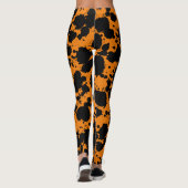 Leggings Moderne Black et Orange Peinture Splatter Funny (Dos)