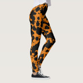Leggings Moderne Black et Orange Peinture Splatter Funny (Droite)